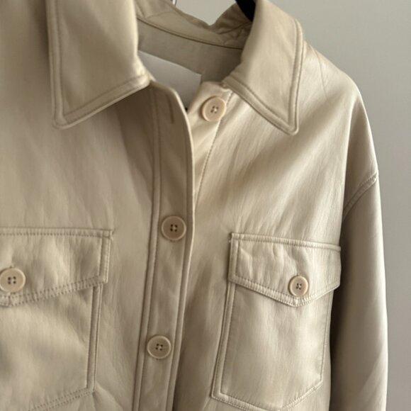 ARITZIA Wilfred Ganna Vegan Leather Shirt Jacket - Size M - Picture 2 of 6